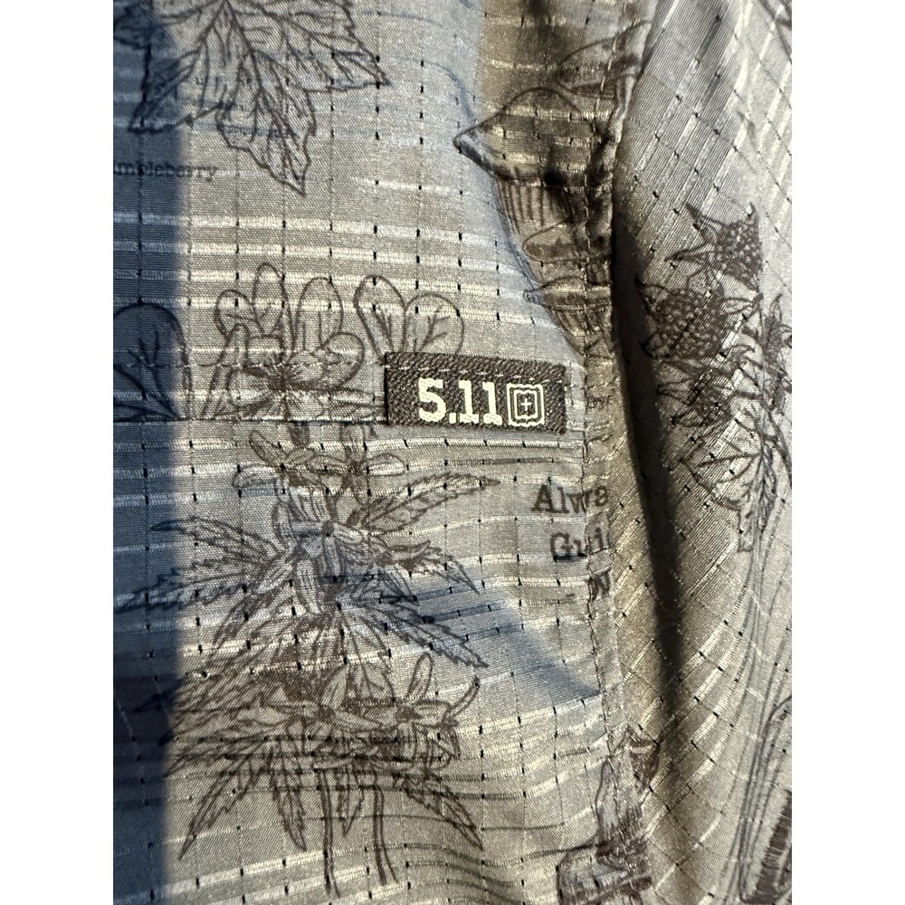 5.11 Tactical Shirt 2XL‎ Blue Edible Plant AOP Snap Western Outdoor Utility - Picture 8 of 10